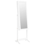 Armadietto Portagioie a Specchio Luci a LED Autoportante Bianco CFW1539416
