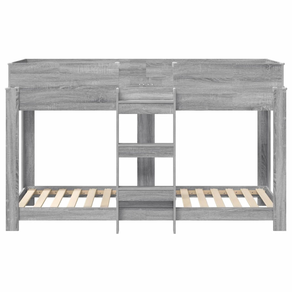 Letto a Castello per Bambini Grigio Sonoma 75 x 190 cm 3410544