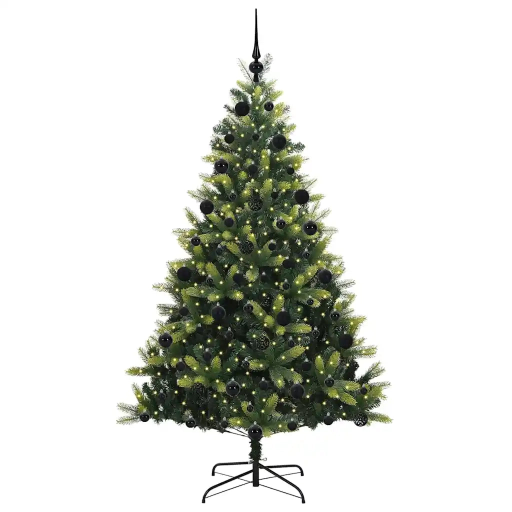 Albero di Natale | Decorazioni natalizie Artificiale a Cerniera con 300 LED 210 cm