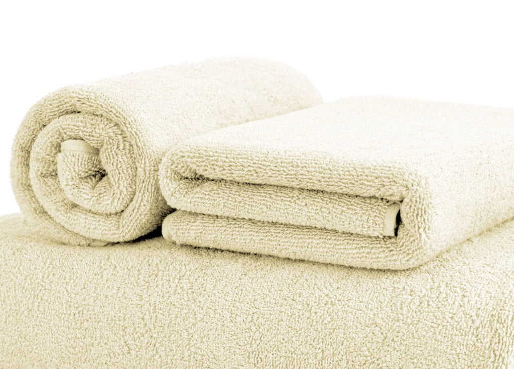 Asciugamani Salvietta Bagno In Morbida Spugna Modello Sophie Colore Panna - Telo - Panna