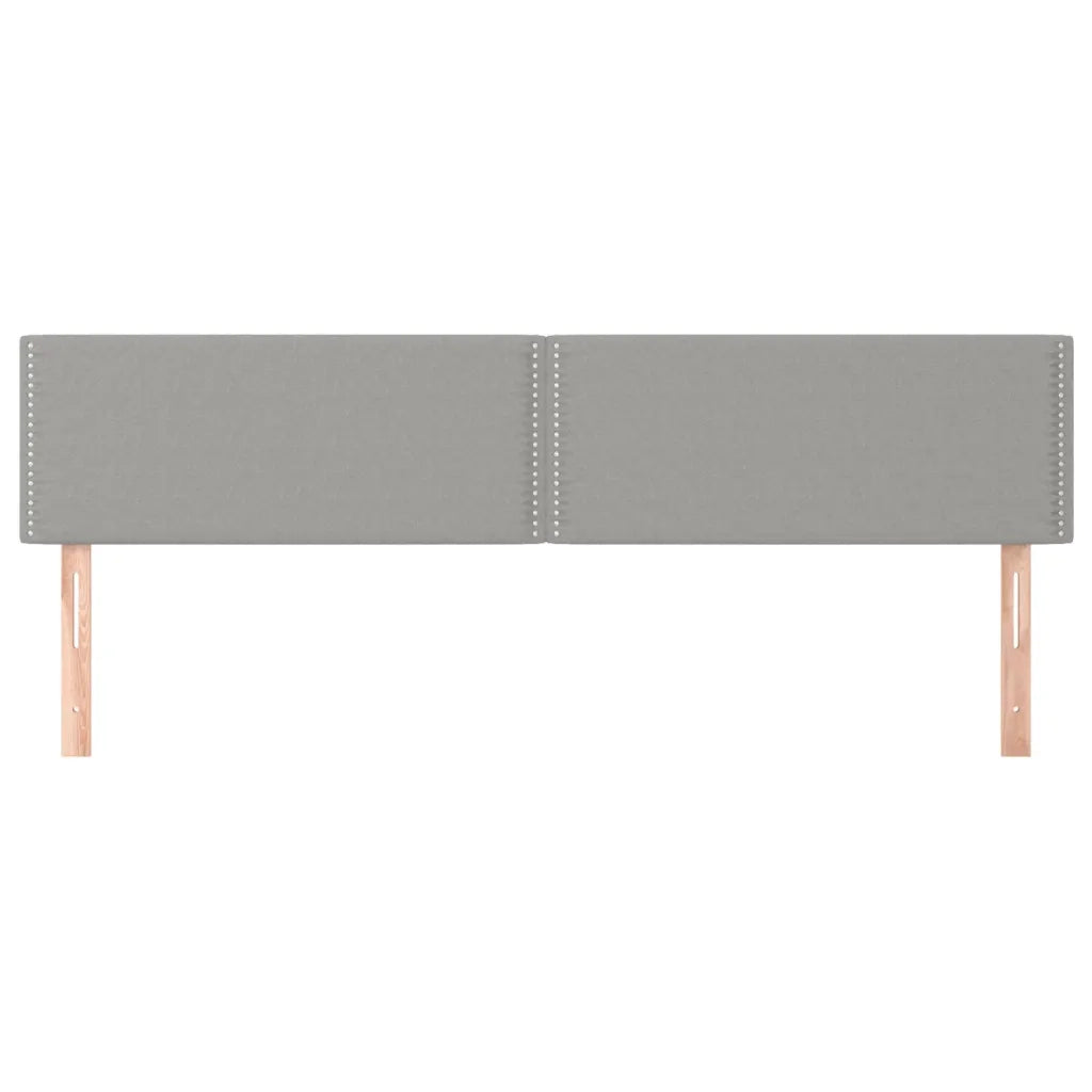 Testiere 2 pz Grigio Chiaro 100x5x78/88 cm in Tessuto