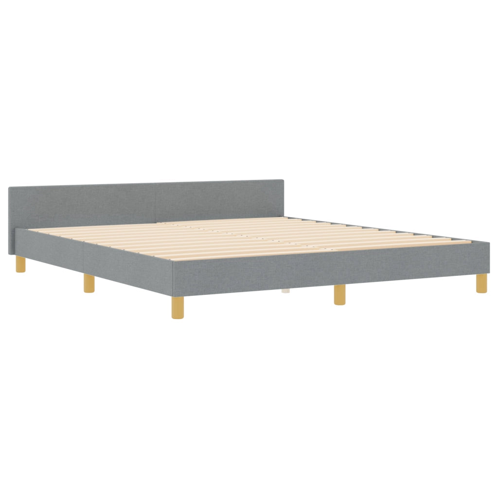 Letto  Grigio chiaro 180x200 cm in tessuto