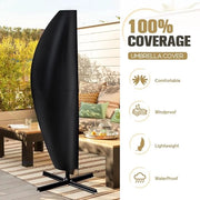 Copriparasole per esterno - copriparasole acqua impermeabile in 210 D Oxford - copriparasole parasole a vento 265 x 40 x 70 cm
