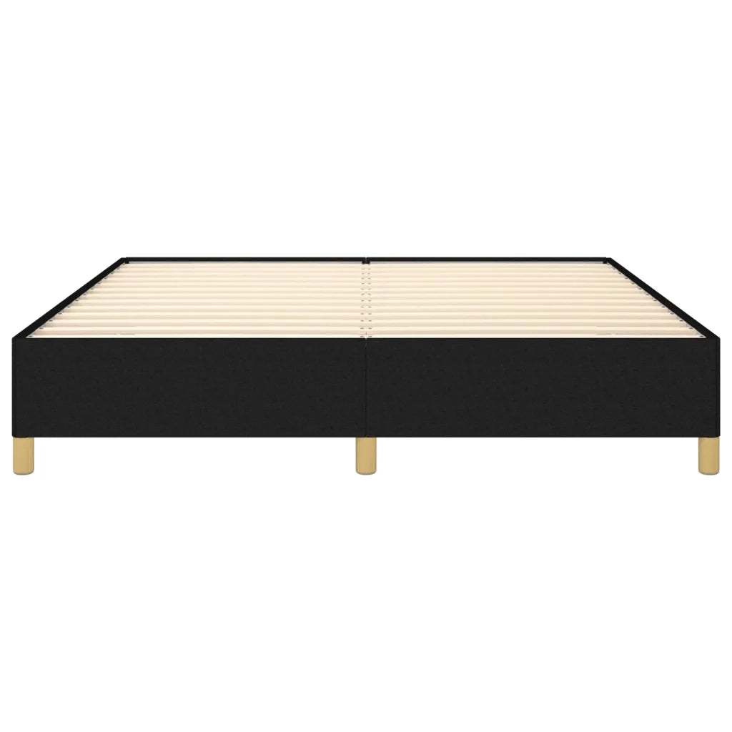 Struttura Letto a Rete a Molle Nero 160x200 cm in Tessuto 3120971