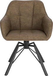 Sedia di Lusso - Sedia da Ufficio - Divano - Sedia - Sedia da Cucina di Lusso - Sedia da Salotto - Marrone Scuro - Pelle di Arte