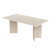 Tavolo da pranzo in legno "Linza" 180 x 90 x 75 cm - Travertino