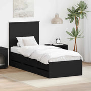 Struttura del letto Nero 75 x 190 cm Legno Ingegnerizzato