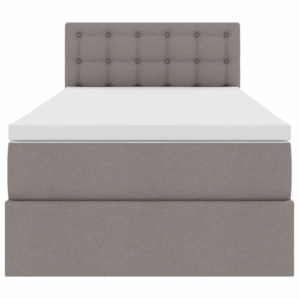 Letto con contenitore LED e materasso Tortora 100 x 200 cm