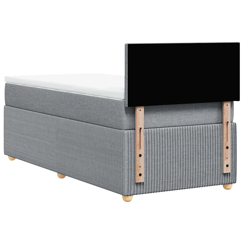 Giroletto a Molle con Materasso Grigio Chiaro 90x200 cm Tessuto 3289632