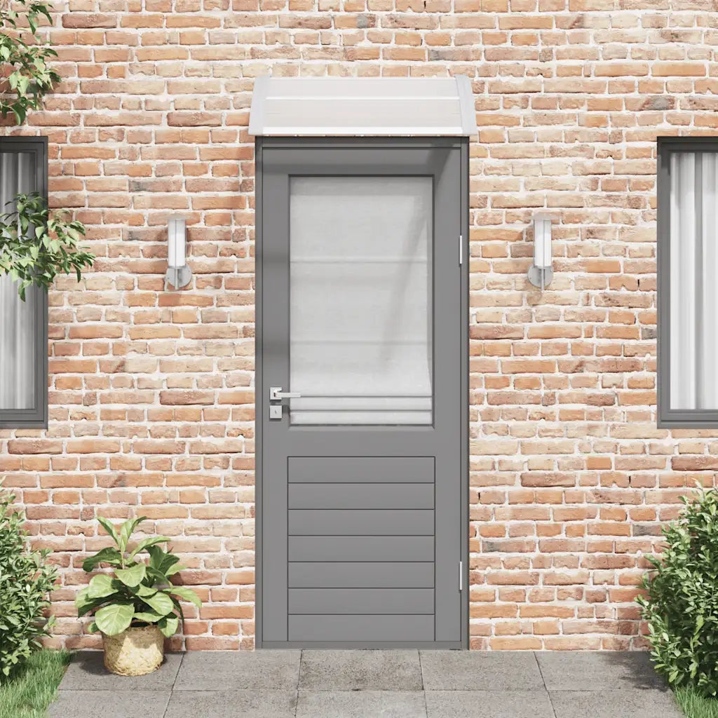 Pensilina per porta grigia e trasparente 80x75 cm in policarbonato CFW8855684
