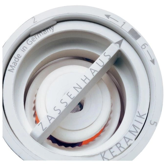 Zassenhaus ZA035070 Aachen Macinasale in Acrilico con Macina in Ceramica Regolabile su 6 Livelli colore Trasparente