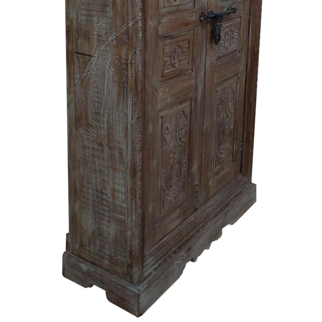 Armadio in legno marrone 121x45x220h