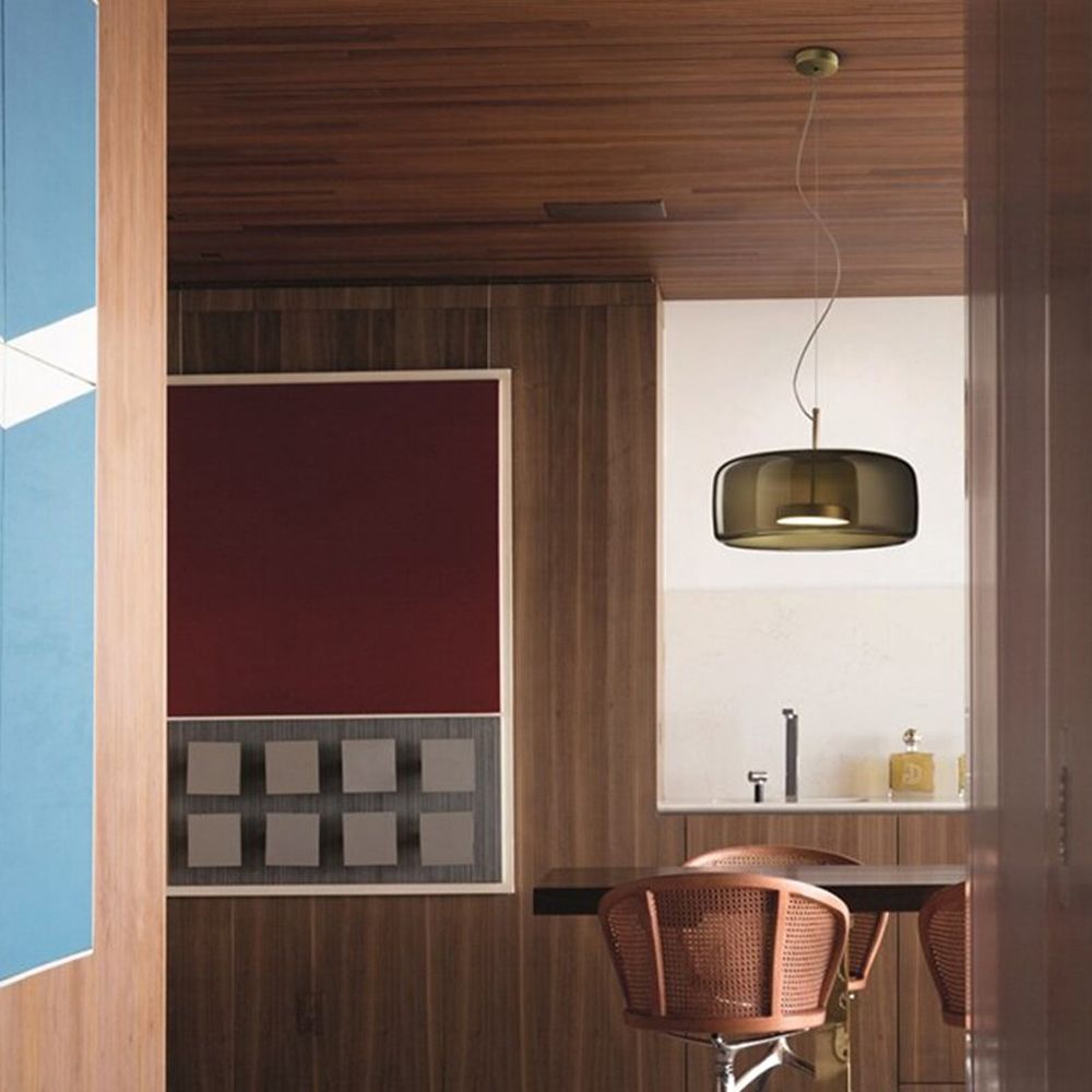 Lampada Da Soffitto A Sospensione In Vetro APP614-1CP Grigio