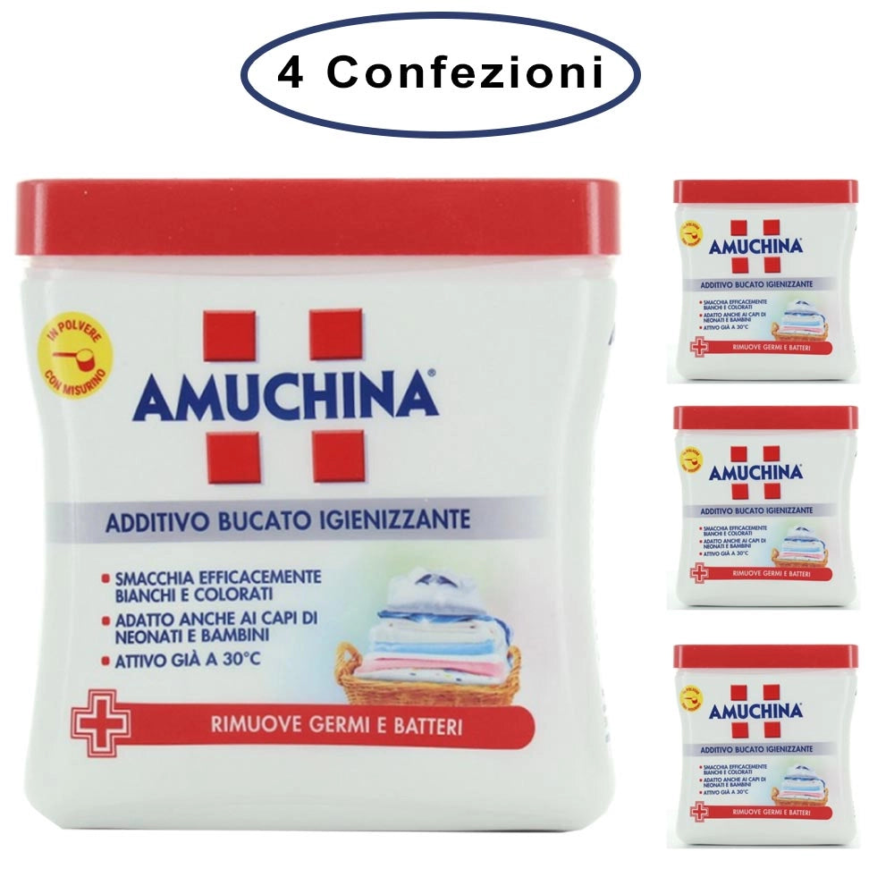 Amuchina additivo bucato in polvere igienizzante 4 confezioni da 500 grammi