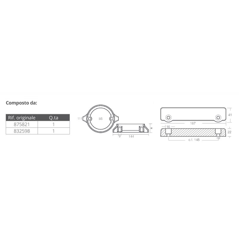 KIT ALLUMINIO VOLVO 280 DUAL PROP