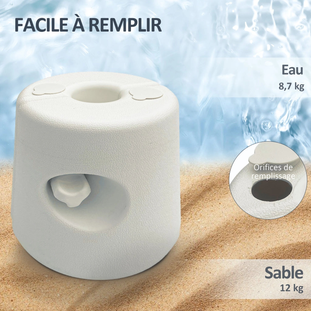 Set di 4 Piedi per Gazebo Pop-up in HDPE ¨C Zephmum ¨C Grigio 40x40x40 cm