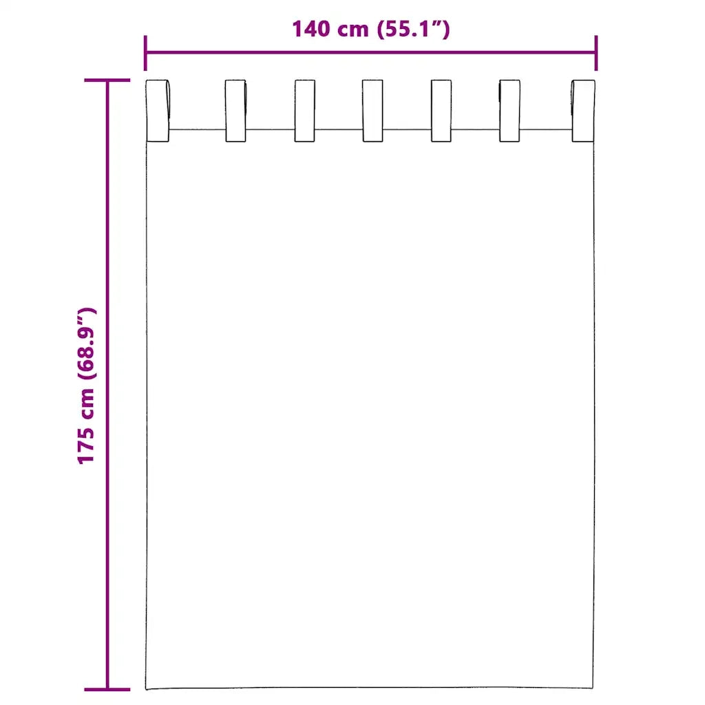 Tende in Voile con Linguetta 2 pz Verde Mela 4102252