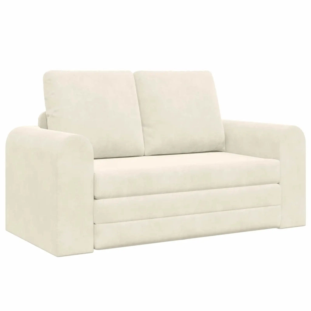 Divano letto Crema 148 x 71 x 83 cm Velluto 4106690