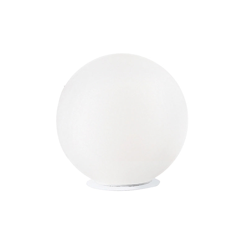 Lampada da Tavolo EMILY 16cm in Vetro Soffiato Satinato Bianco - Attacco E14 60W IP20 - Illuminazione Design Interni - Rossini Group