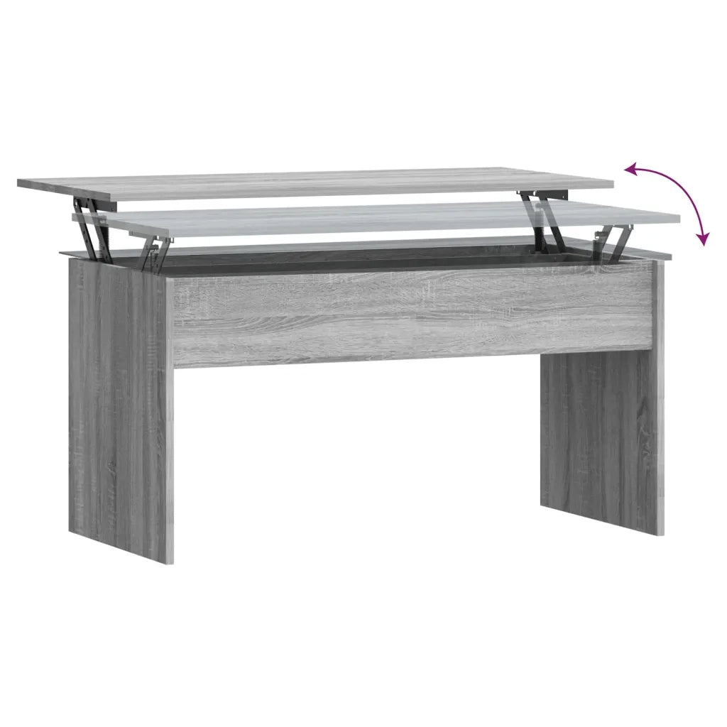 Tavolino Grigio Sonoma 102x50,5x52,5 cm in Legno Multistrato 819285