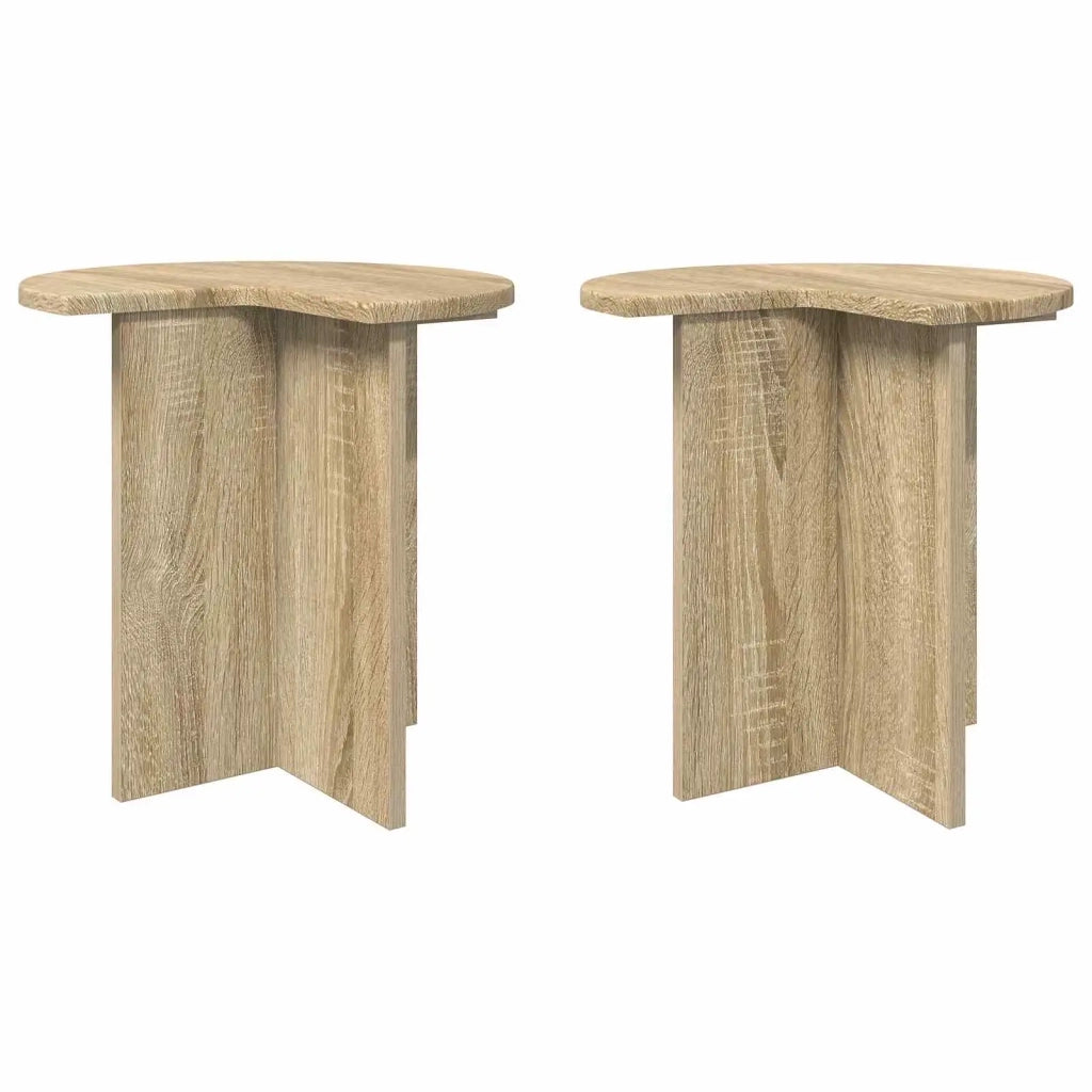 Tavolo laterale 2 pcs Rovere Sonoma Ø 39 x 38 cm