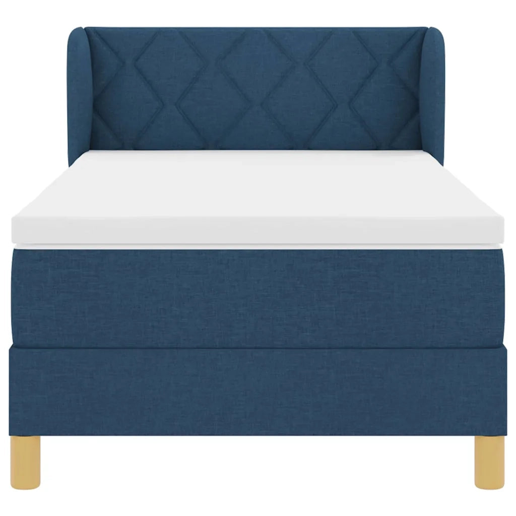 Letto a molle con materasso Blu 90 x 200 cm Tessuto 3340261