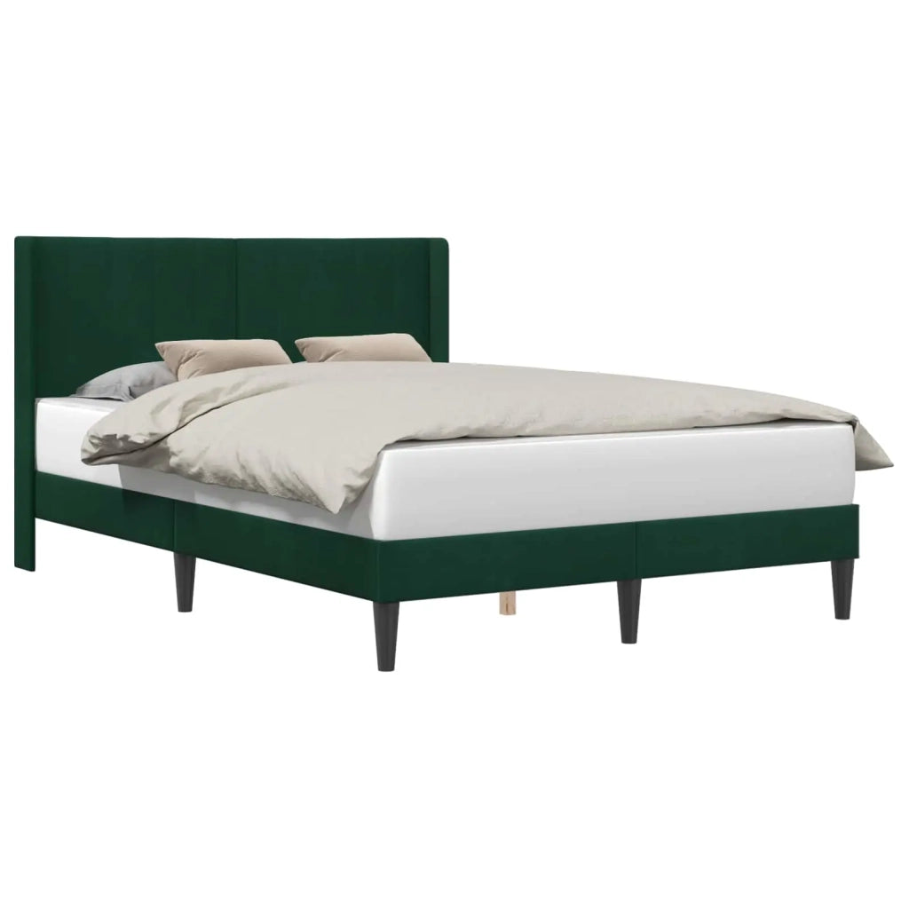 Struttura del letto Verde Scuro 120 x 200 cm Velluto