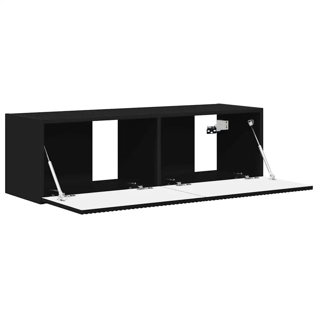 Mobile TV da parete Nero 98 x 31 x 29,5 cm Legno multistrato 892231