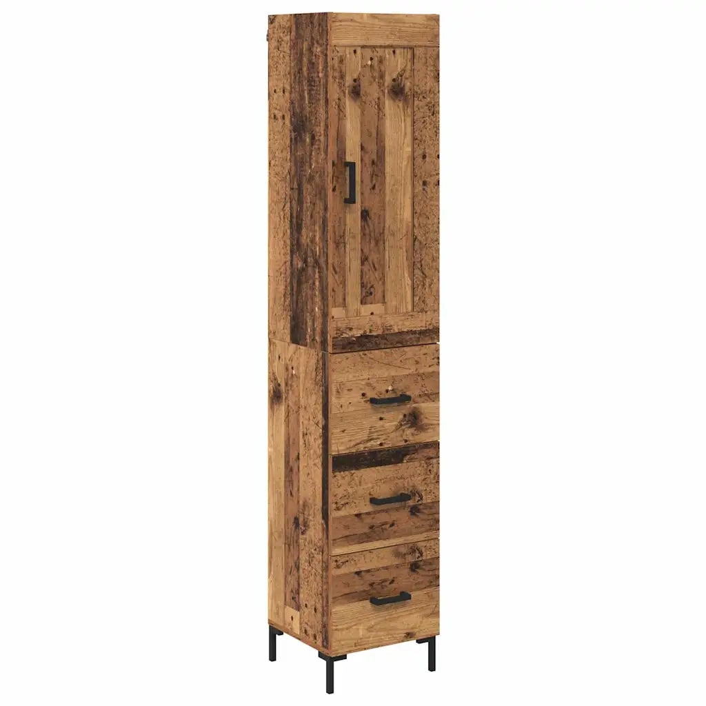Credenza | Madia | Buffet da pranzo | Armadio da pranzo Legno vecchio 34,5 x 34 x 180 cm Legno multistrato