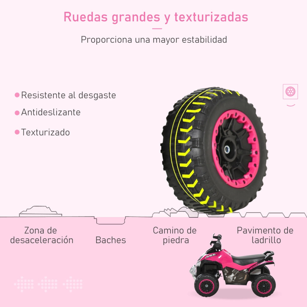 Quad per Bambini con Luci e Suoni ¨C Zephmum ¨C Rosa e Nero 67.5x38x44 cm