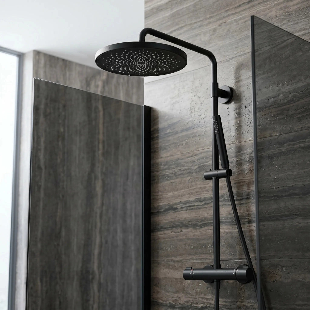 Soffione Doccia Rotondo Rea Js-021b Black