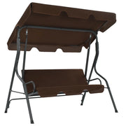Panchina a Dondolo da Giardino CaffÃ¨ 170x110x153 cm cod mxl 43324