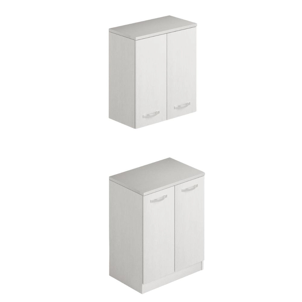 Pensile bagno due ante 71x38x77 colore bianco frassinato