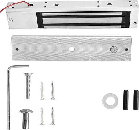 Vergrendeling elettrica a magneti 280 kg di forza di chiusura - singola porta - apertura elettrica della porta - illuminazione LED - adatta per porte in legno e metallo.