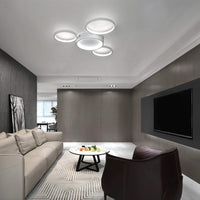 ZMH Lampada da soffitto LED 4 fiamme ad anello telecomando per camera letto