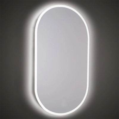 Specchio ovale reversibile 63x110 sabbiatura LED perimetrale retroilluminata