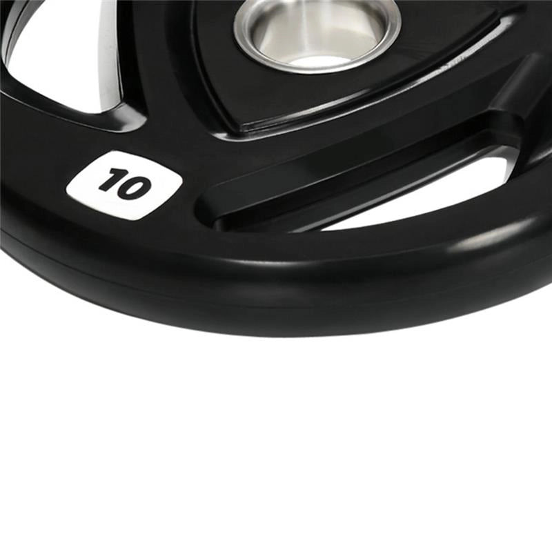 SET DI 2 DISCHI PESI IN ACCIAIO CON RIVESTIMENTO IN GOMMA PER BILANCIERE 10 KG