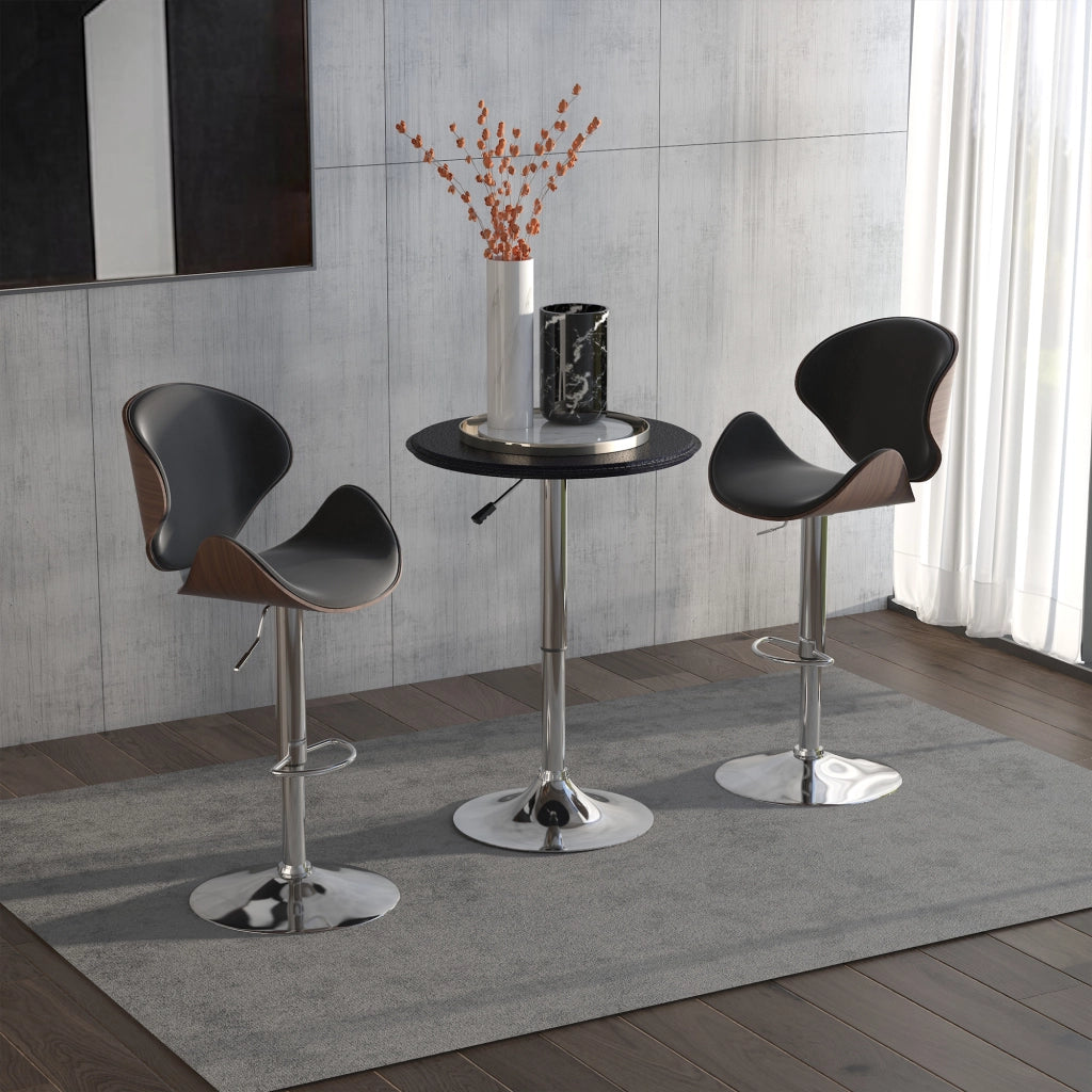 Tavolino da Bar Rotondo Girevole e Regolabile ¨C Zephmum ¨C 67-93 cm