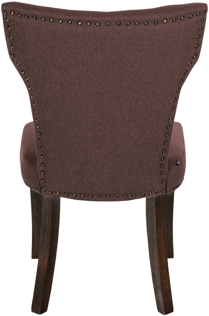 2er Set Esszimmerstuhl Zadar Stoff antik-dunkel
