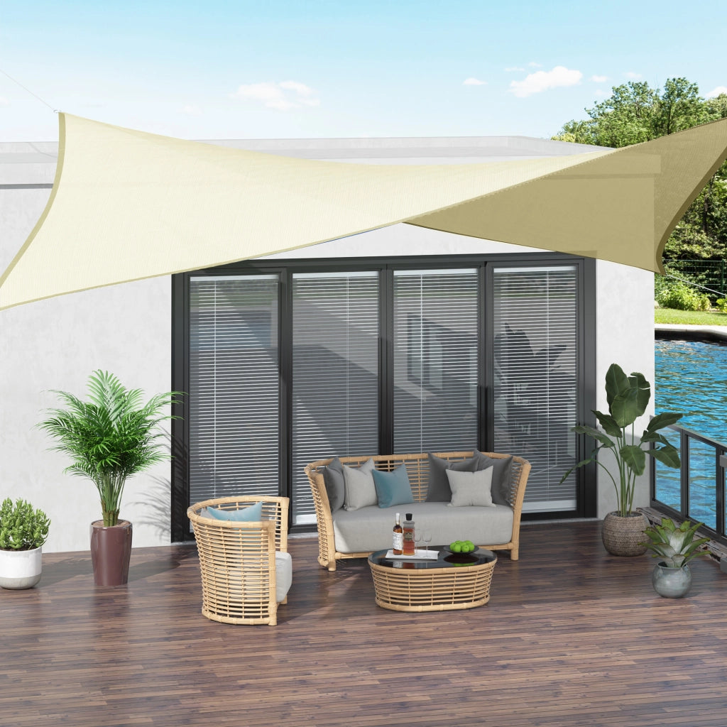 Tenda da sole rettangolare con sacco ¨C zephmum ¨C crema 3x4m