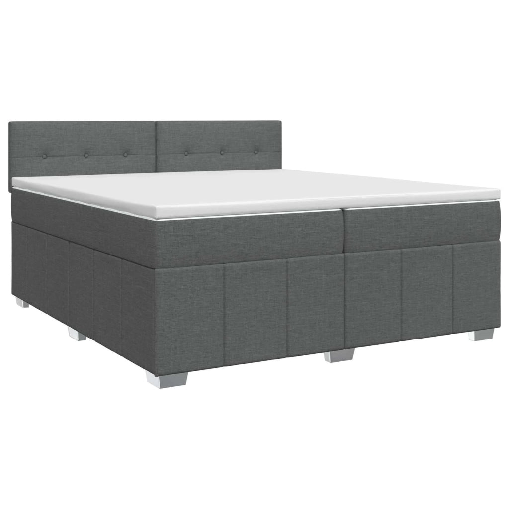 Letto box spring con materasso Grigio Scuro 200 x 200 cm 3451291
