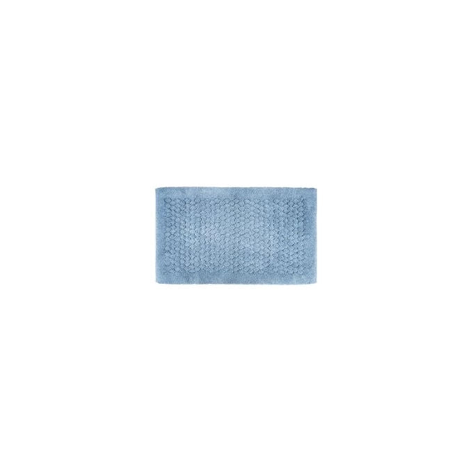 Yeppon Tappeto Bagno Quarzo Bianco Esagono Blu