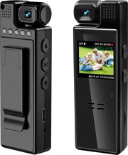 Camera di Sorveglianza Portatile, Mini Camera Bodycam HD 1080P, Piccola Camera Senza Wi-Fi, Camera di Sicurezza con Rilevamento Movimento, per Aula, Sala di Riunione, Esterno ecc.