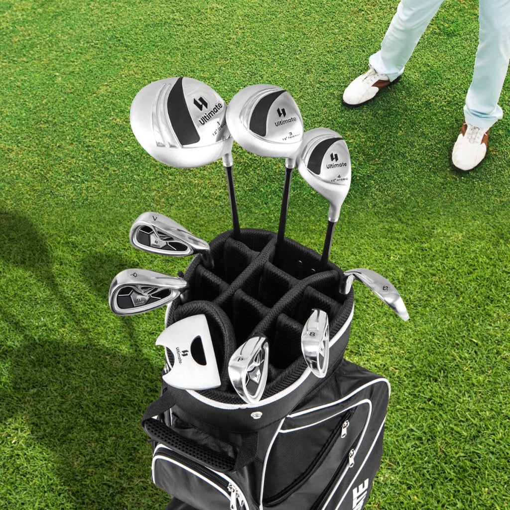 Set completo di mazze da golf per destrimani da donna con borsa da trasporto, Set di mazze da golf portatile Nero-Golf