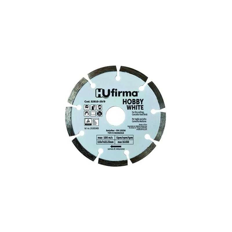 Disco Diamantati a Settori Hu-Firma Hobby White Dia.Mm.115