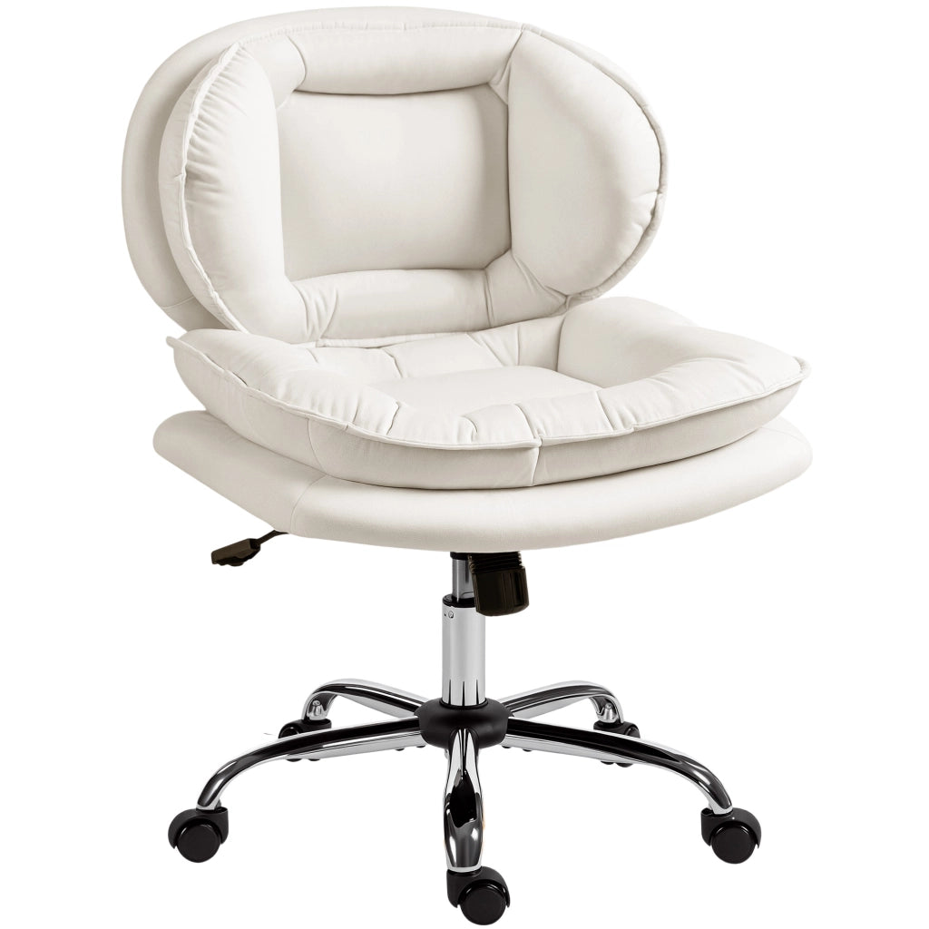 Sedia da Ufficio con Schienale Alto Gambe Incrociate Seduta Imbottita Basculante Ruote ¨C Xylo ¨C Grigio