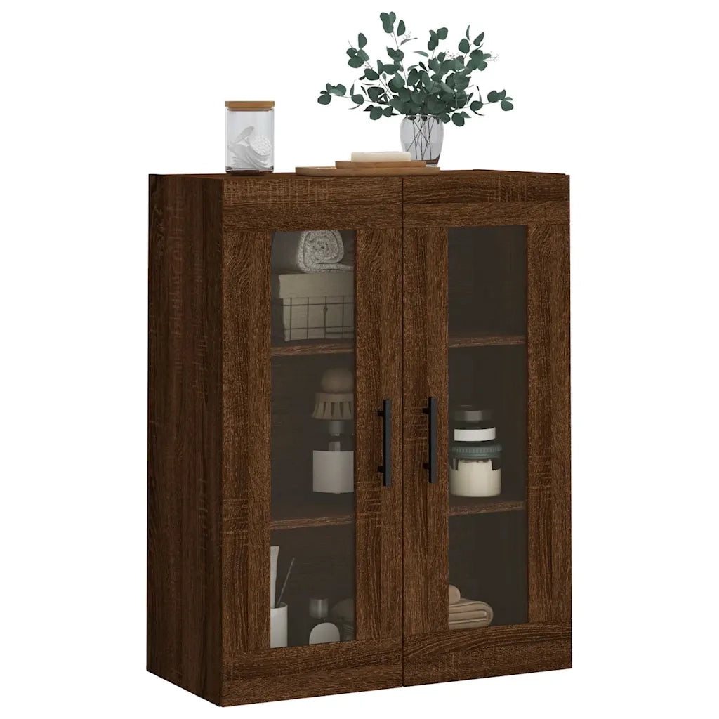 Mobile a Parete Rovere Marrone 69,5x34x90 cm 828507