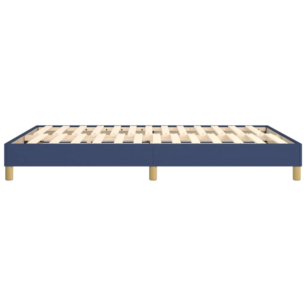 Struttura Letto a Rete a Molle-Giroletto Blu 140x190 cm in Tessuto 543750