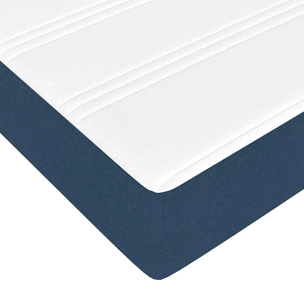 Struttura del letto con materasso Blu 120 x 190 cm Tessuto 3399348