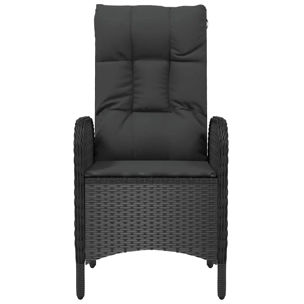 Sedie da Giardino 2 pz | Sedie da Esterno in Polyrattan Nero